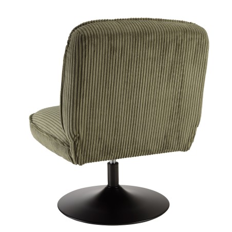 Green corduroy swivel armchair | Macabane Furniture
