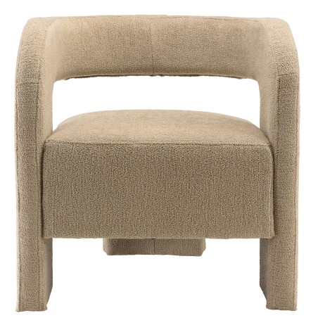 Fauteuil design en tissu beige | Meubles Macabane