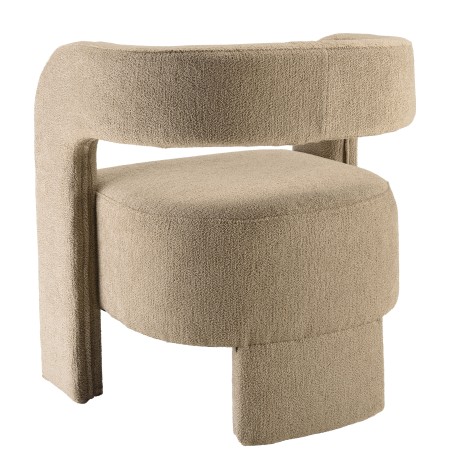Fauteuil design en tissu beige | Meubles Macabane