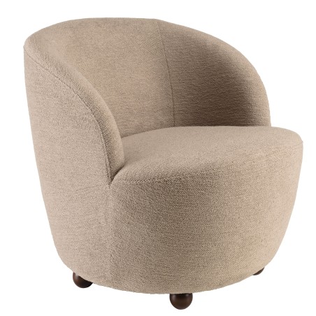 Taupe fabric upholstered armchair | Macabane Furniture