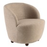 Taupe fabric upholstered armchair | Macabane Furniture