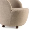 Taupe fabric upholstered armchair | Macabane Furniture