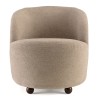 Taupe fabric upholstered armchair | Macabane Furniture