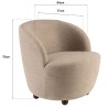 Taupe fabric upholstered armchair | Macabane Furniture