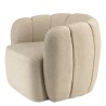 Beige fabric upholstered armchair | Macabane Furniture
