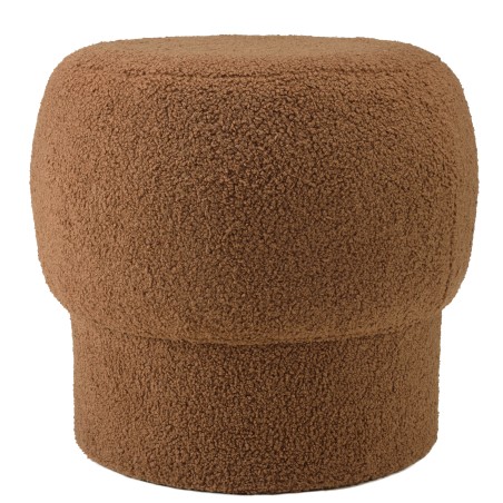Pouf rond en tissu terracotta D44cm | Collection Agathe