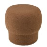 Pouf rond en tissu terracotta D44cm | Collection Agathe