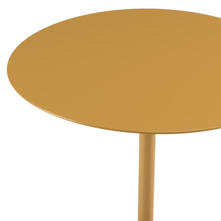 Table d'appoint ronde en acier marron D40cm | Meubles Macabane