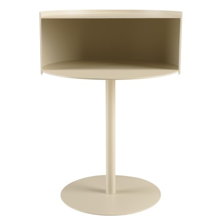 Table d'appoint ronde en acier beige D35cm | Collection Agathe