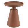 Round side table in terracotta-painted wood, D38cm | Agathe Collection