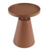 Table d'appoint ronde en bois peint terracotta D38cm | Collection Agathe