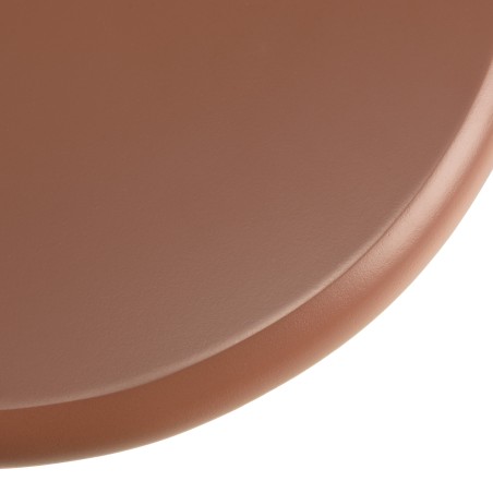 Round side table in terracotta-painted wood, diameter 40 cm | Macabane