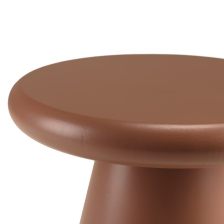 Round side table in terracotta-painted wood, diameter 40 cm | Macabane