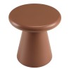 Table d'appoint ronde en bois peint terracotta D40cm | Macabane