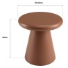 Round side table in terracotta-painted wood, diameter 40 cm | Macabane