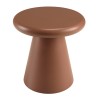 Round side table in terracotta-painted wood, diameter 40 cm | Macabane