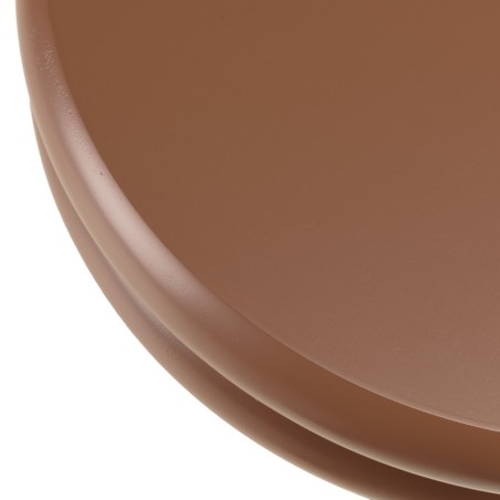 Table d'appoint ronde en bois peint terracotta D35cm | Meubles Macabane