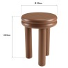 Table d'appoint ronde en bois peint terracotta D35cm | Meubles Macabane