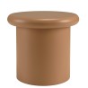 Table d'appoint ronde en bois peint marron D40cm | Meubles Macabane