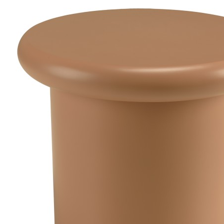 Table d'appoint ronde en bois peint marron D40cm | Meubles Macabane