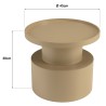 Table d'appoint ronde en bois peint taupe D45cm | Meubles Macabane