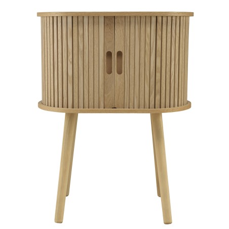 Meuble de rangement ovale 50x30cm en bois couleur naturelle | Macabane
