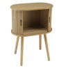 Meuble de rangement ovale 50x30cm en bois couleur naturelle | Macabane