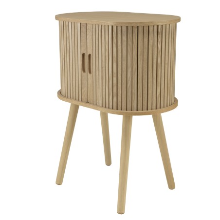 Meuble de rangement ovale 50x30cm en bois couleur naturelle | Macabane