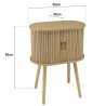 Meuble de rangement ovale 50x30cm en bois couleur naturelle | Macabane