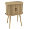Meuble de rangement ovale 50x30cm en bois couleur naturelle | Macabane