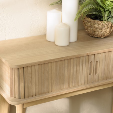 Console 80x30cm en bois couleur naturelle | Macabane
