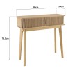 80x30cm console table in natural-coloured wood | Macabane