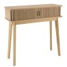 80x30cm console table in natural-coloured wood | Macabane