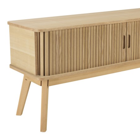 Meuble TV 100x30cm en bois couleur naturelle | Macabane