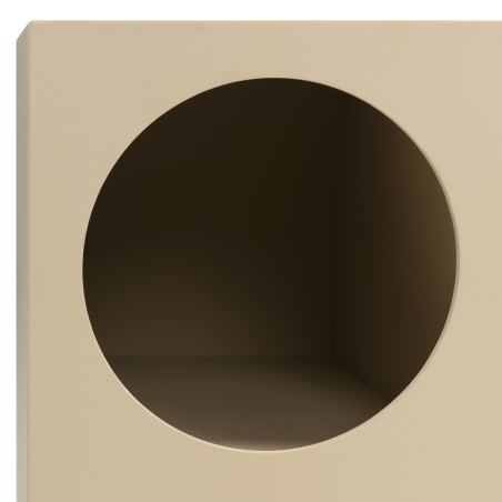 Table de chevet 40x30cm 4 niches en bois peint beige | Macabane