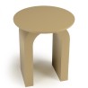 Table d'appoint ronde en bois laqué taupe D40cm | Macabane