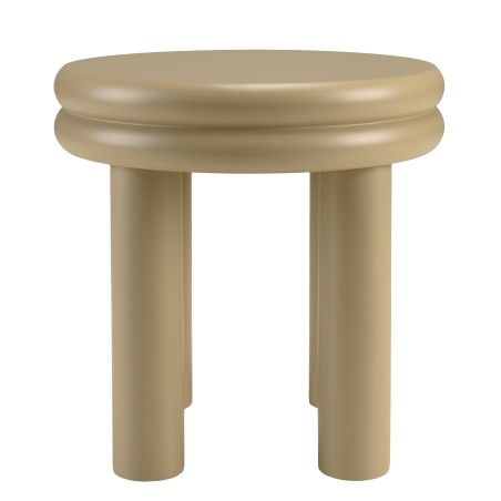 Table d'appoint ronde en bois peint taupe D40cm | Macabane