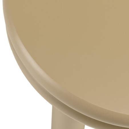 Table d'appoint ronde en bois peint taupe D40cm | Macabane