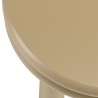 Round side table in taupe painted wood, diameter 40 cm | Macabane