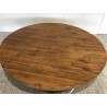 Double-tier coffee table, 100x100cm, recycled teak and white metal | SECOND-HAND