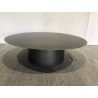 Round coffee table 120x120cm in black iron with gold trim | SECOND-HAND