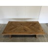 Table basse rectangulaire 130x70cm bois pin recyclé - Seconde Main