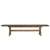 Ensemble table et bancs effet béton marron pieds en bois d'acacia | Macabane