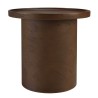 Round brown concrete side table, 36cm diameter | Macabane Furniture
