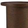 Table d'appoint ronde en béton marron D36cm | Meubles Macabane