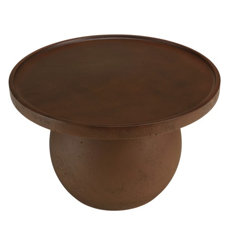Round brown concrete side table, 45cm diameter | Macabane