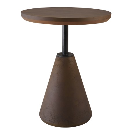 Table d'appoint ronde en béton marron D40cm | Macabane