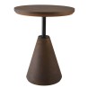 Round brown concrete side table, 40cm diameter | Macabane