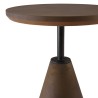 Round brown concrete side table, 40cm diameter | Macabane