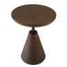 Round brown concrete side table, 40cm diameter | Macabane